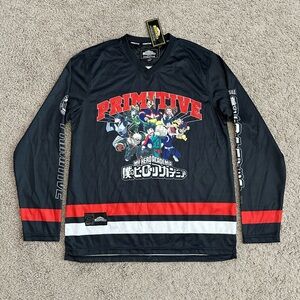 Primitive x My Hero Academia Black Hockey Jersey Size M